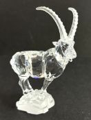 Swarovski Crystal Glass, Ibex, boxed.