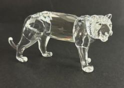 Swarovski Crystal Glass, Tiger, boxed.