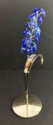Swarovski Crystal Glass, Paradise Flowers - Dindori Sapphire, boxed.