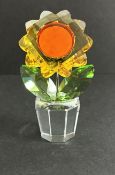 Swarovski Crystal Glass, Sunflower - Medium, boxed.