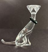 Swarovski Crystal Glass, Symbols - Cat, boxed.