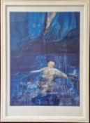 Two Michael Buckland acrylic on canvas including 'Boat Trip' and Reclining Nude in Garden together