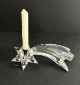 Swarovski Crystal Glass, 148 - Candleholder - Comet, boxed.
