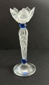 Swarovski Crystal Glass, 146 - Candleholder - Blue Flower, boxed.