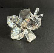 Swarovski Crystal Glass, Bee on Flower, boxed.