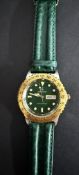 Swarovski Crystal Glass, Optik wristwatch - Green, boxed.