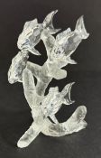 Swarovski Crystal Glass, School of Fish, boxed.