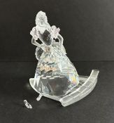 Swarovski Crystal Glass, Cinderella with slipper, boxed.