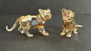 Swarovski Crystal Glass, 2010 Annual Edition Companion Tiger Cub together with a Complimentary