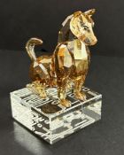 Swarovski Crystal Glass, Chinese Zodiac - Dog - 2018 (1st Generation), boxed.