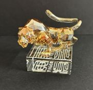 Swarovski Crystal Glass, Chinese Zodiac - Tiger 2010 (1st Generation), boxed.