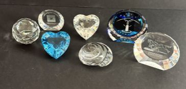 Swarovski Crystal Glass, a small collection including 2006 event Heart - Eternity, 2007 event