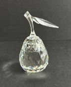Swarovski Crystal Glass, Pear, boxed.