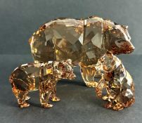 Swarovski Crystal Glass, 2017 Annual Edition - Arcadia Bear also 2017 Bear Cubs, all boxed.