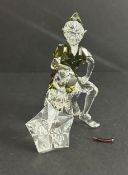 Swarovski Crystal Glass, Disney - Peter Pan, plaque, boxed (outer box damaged and feather off hat).