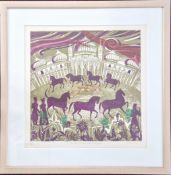 Sarah Young, limited edition print 'The Riding House Grounds, Brighton' 34/150, signed in pencil,