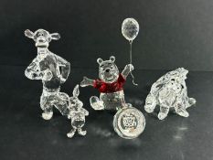 Swarovski Crystal Glass, Disney - Winnie The Pooh Collection including Winnie The Pooh, Tigger,