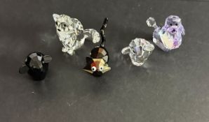 Swarovski Crystal Glass, a small collection including Lovlots 2006 Pioneers - Shady the Sheep x2,