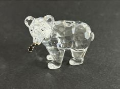 Swarovski Crystal Glass, Grizzly Cub, boxed.