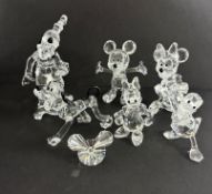 Swarovski Crystal Glass, Disney Showcase Collection including Goofy, Minnie Mouse, Mickey Mouse,