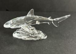 Swarovski Crystal Glass, Shark, boxed (not correct box).