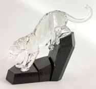 Swarovski Crystal Glass, Soulmates - Panther, with certificate of authenticity, boxed.