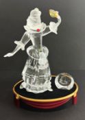 Swarovski Crystal Glass, Masquerade - Columbine - 2000, with stand and paperweight, all boxed.