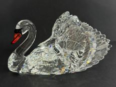 Swarovski Crystal Glass, Swan Graceful, boxed.