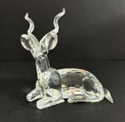 Swarovski Crystal Glass, Annual Edition 1994 - Inspiration Africa - The Kudu, boxed.