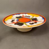 Wedgwood Clarice Cliff 'Divinely Deco' Summer House Design Comport, Limited Edition 408. H:-9cm x