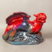 Royal Doulton Flambe Large Dragon. H:-20cm x W:-26cm