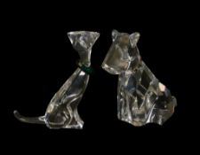 Swarovski Crystal The Cat, by Adi Stocker, together with The Dog (no box), by Anton Hirzinger,