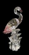 Swarovski Crystal Flamingo (289733), by Gabriele Stamey, with box and certificate. (H: 15.5cm)