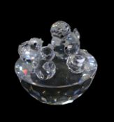 Swarovski Crystal Mother Bird and Three Chicks (013842) retired 1996, designed by The Team. (H: