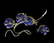 Swarovski Crystal Surgeon Fish (scuba blue) by Elisabeth Adamer, with original box and