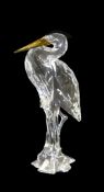 Swarovski Crystal Black Crested Heron with Amber coloured Beek (221627) retired 2007 designed by Adi