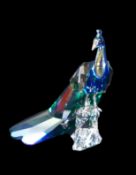 Swarovski Peacock 2013 loyalty (1142861) retired 2013 designed by Elisabeth Adamer. with original