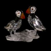 Swarovski crystal puffins part of “Feathered Beauties” theme group, The Puffins are made from