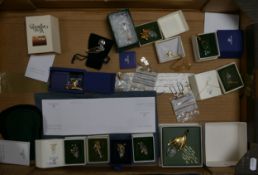 Swarovski mixed selection to include:- various Earrings, Floral pendant & chain, Floral type