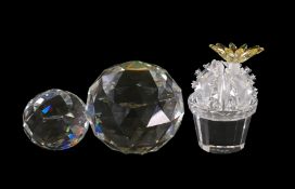 Swarovski Crystal to include:- Flowering Cactus (291549) retired 2005, designer Michael Stamey