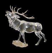 Swarovski Crystal Stag figurine from the 'Rare Encounters group (291431) retired 2011, designed by