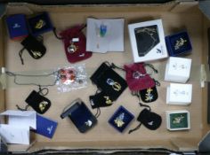 Swarovski mixed selection to include:- Swan pendant with chain, Chain with black/clear crystals,