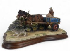 Border Fine Arts The Bride (farmer in cart with pig), model no.B0739 by Neil Harding, limited