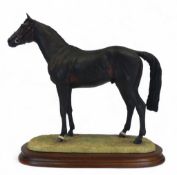 Border Fine Arts Bay Thoroughbred Stallion (chip to left ear), model no.B0241A by Anne Wall, limited