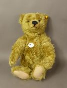Steiff 004810 Classic Teddy Bear, dark blonde mohair, button and yellow label to ear, 42cm in