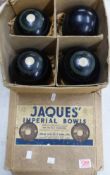 Boxed set of four bowls by Jaques & Son, Bias No 3.
