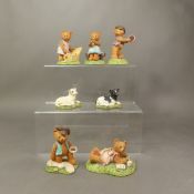A collection of Beswick Bears to include Emily BB011, Harry BB003, Lizzy BB010, Bobby BB004 and