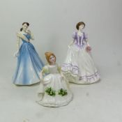 Three Royal Doulton seconds figures, Suzanne HN4098, Abigail HN4044 and May HN3334 (3).