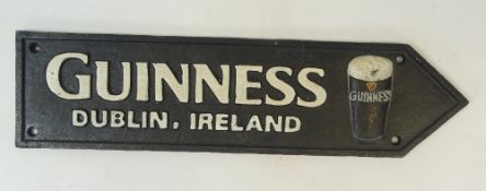Guinness cast iron advertising sign. (L: 39cm)