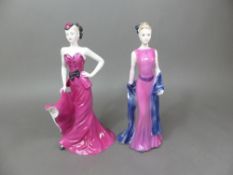 Two Coalport Ladies of Fashion figurines, Camilla and Sophisticated Lady, height 20.5cm (2).